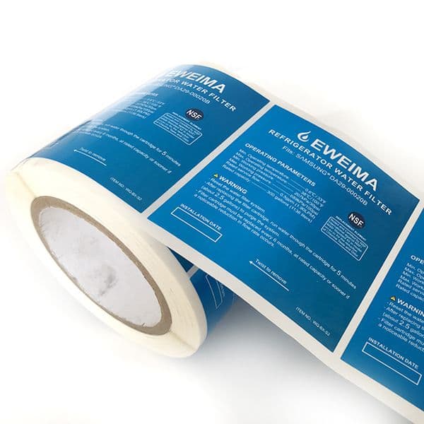 custom professional printing water bottle adhesive label sticker matte roll waterproof strong water sticker label manufacturer in China