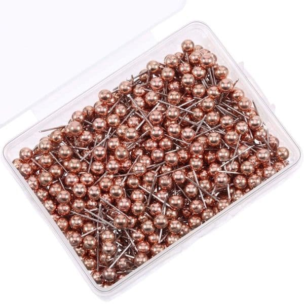 500PCS/Set Map Push Pins Map Tacks 1/8 Inch Small Size fashion Rose gold color