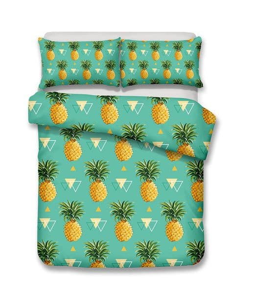 pineapple series:Pineapple Art Bedding Sets Quilt Duvet Cover Pillowcases Full/Twin/Queen/King All Size 3pcs.