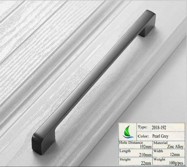 2019-192 Modern simple zinc alloy pearl gray handle American cabinet drawer solid hardware wardrobe door handle wholesale