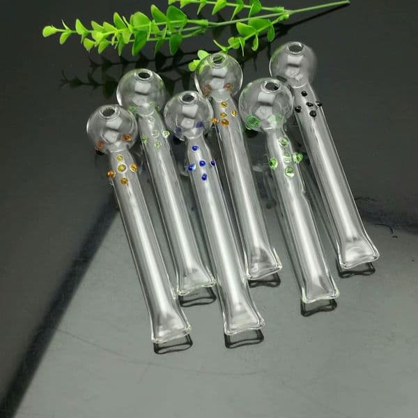 Smoking pipes hookah Oil Burner Pipes Smokings Glass Bowl New hot selling color dot glass flat mouthed pipe