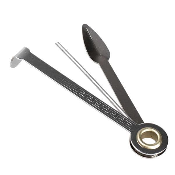 Wholesale- New Arrival 3 in 1 Set Stainless Smoking Pipe Cleaner Cleaning Tool Reamers Tamper Kit