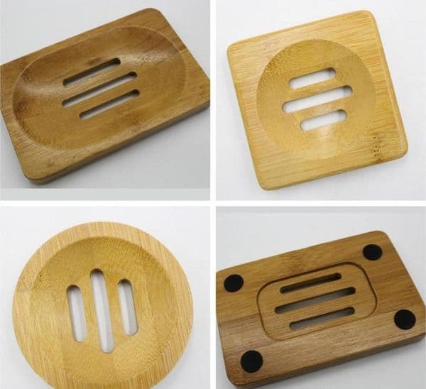 Natural Bamboo Wooden Soap Dish Wooden Soap Tray Holder Storage Soap Rack Plate Box Container For Bath Shower Bathroom Accessory SN230