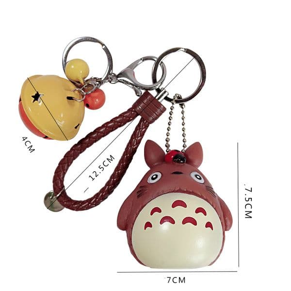 New Cartoon My Neighbor Totoro Keychain Totoro Vocalization Doll Keyrings Pendant Women Bag Charm for Hayao Miyazaki Fans Gift 0379854