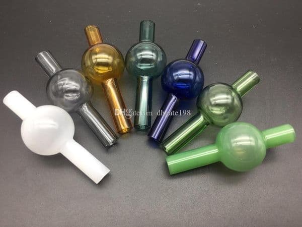 Universal Colored glass bubble carb cap round ball dome for XL thick Quartz thermal banger Nails glass water pipes