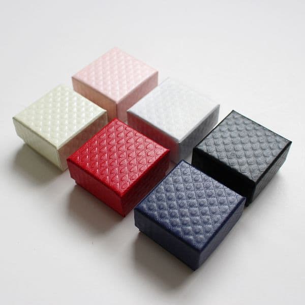 5X5X3cm exquisite diamond pattern world cover jewelry box 6 colors selected for ring earrings gift box
