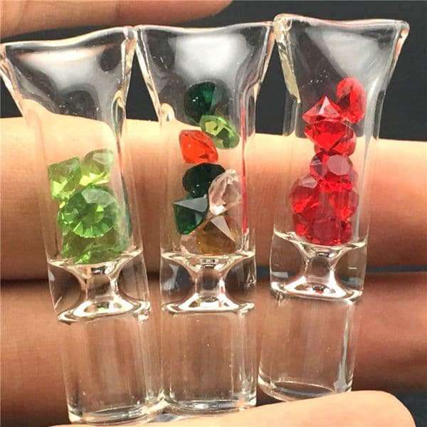 new arrival Glass Filter Tip for Dry Herb Tobacco Glass Rolling Tip contain diamonds to filter Thick Pyrex Clear Glass Pipes