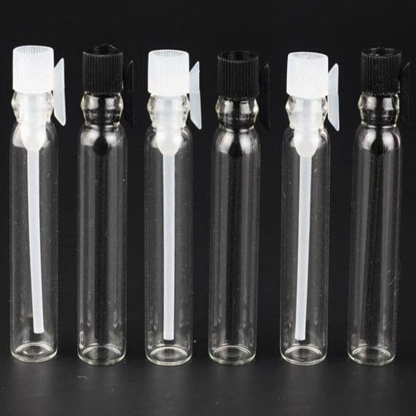 1ML 2ML 3ML Glass Perfume Essential Oil Vial Clear Mini Tube Travel Gram Size Cosmetic Empty Tester Bottle Transparent For Sample.