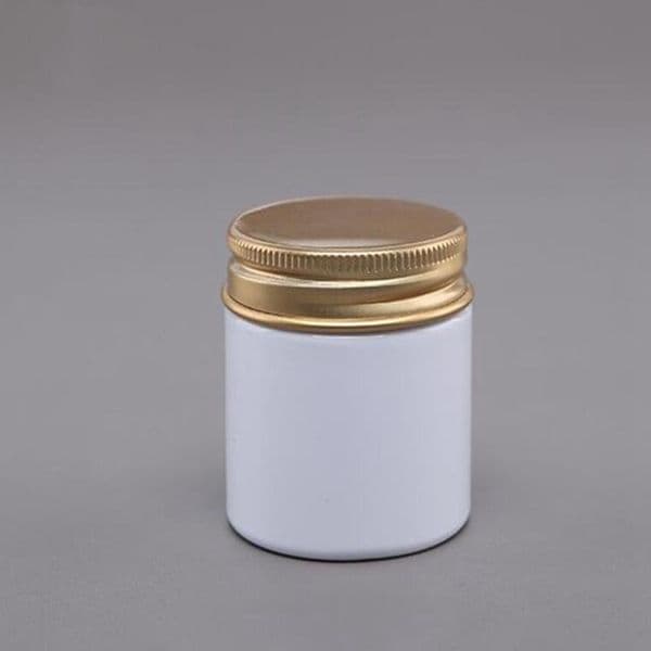 60g Empty White PET Cream Bottle Jars Containers 2oz White Cosmetic Packaging with lids