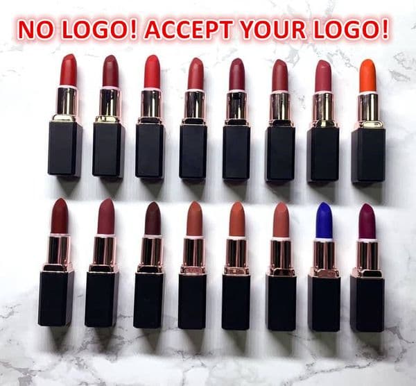 No Brand! Square tube Matte lipstick Charming Moisturizing long Lasting lip balm accept customized logo
