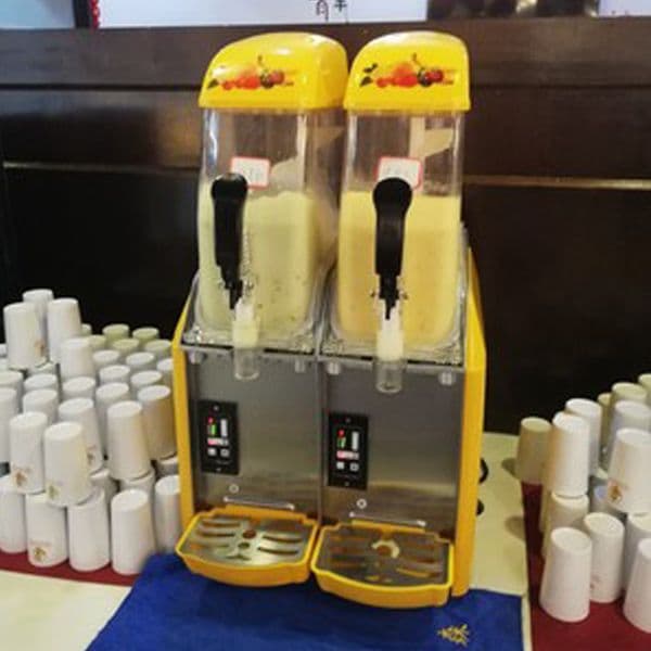 Commercial ice snow slush machine Double cylinder desktop electric snow mud smoothie machines Juice drink machine for sale