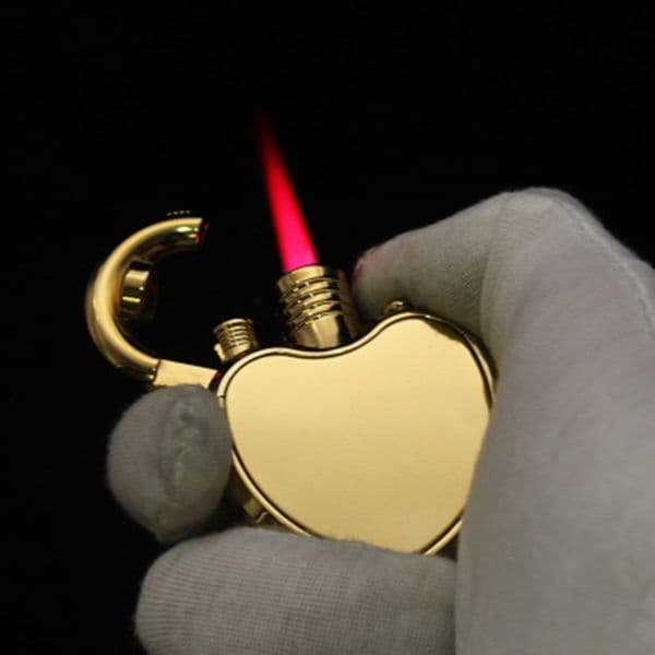 Funny Compact Heart Jet Lighter Butane Turbo Torch Lighter Creative 1300 C Windproof Gas Lighter Inflated Gadgets For Man Gift