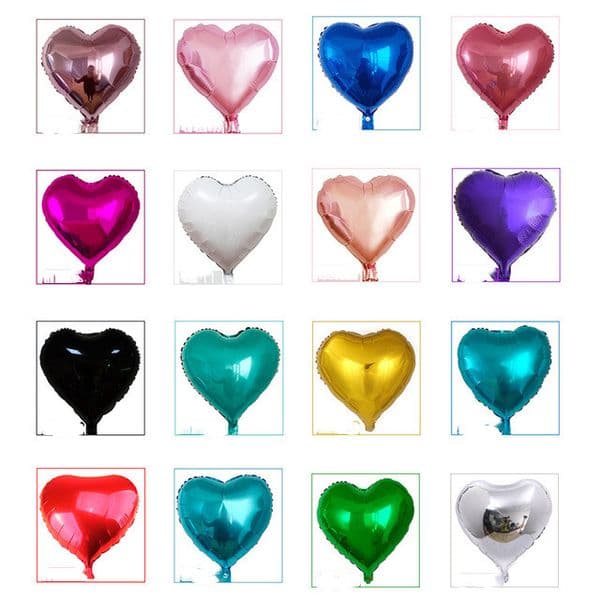 18 inch heart Metallic Balloon Air Wedding Decoration Happy Birthday Balloon Metal colour Heart Helium Balloon UP7M