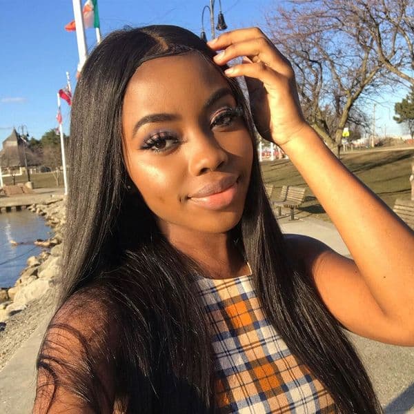 Bella Hair Straight Indian Full Lace Wig Human Hair 100 Human Virgin Hair Wigs For Black Women Medium Cap Natural Color