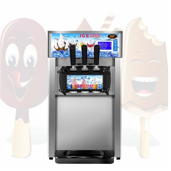 Desktop ice cream machine Three flavors soft ice cream machine Stainless steel soft ice cream making machine for sell