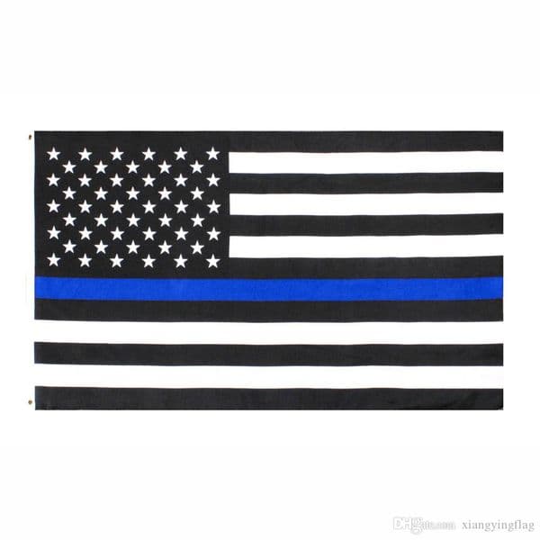 3x5Fts 90cmx150cm Law Enforcement Officers USA US American Police Thin Blue Line Flag
