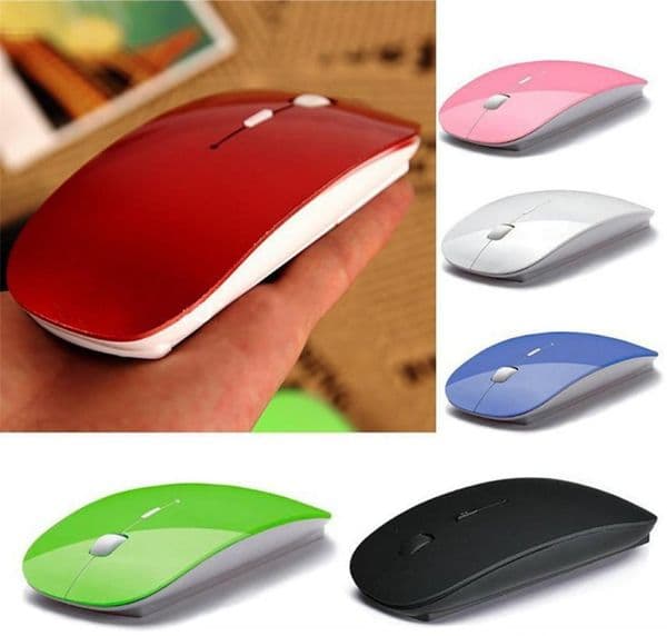New Candy Color ultra thin wireless mouse and receiver 2.4G USB optical Colorful Special offer computer mouse Mice DHL FEDEX