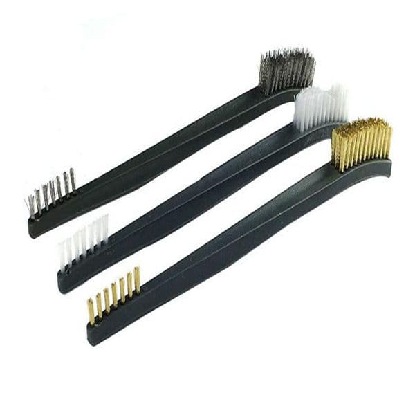 300Pcs Mini Wire Brush Steel Brass Nylon Cleaning Polishing Metal Rust Brush Cleaner Tool