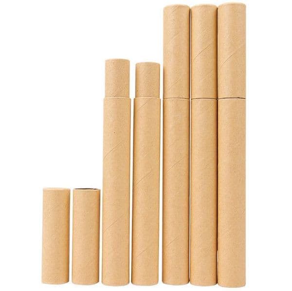 Black Kraft Paper Incense Tube Incense Barrel Small Storage Box for pencil Joss Stick Convenient Carrying