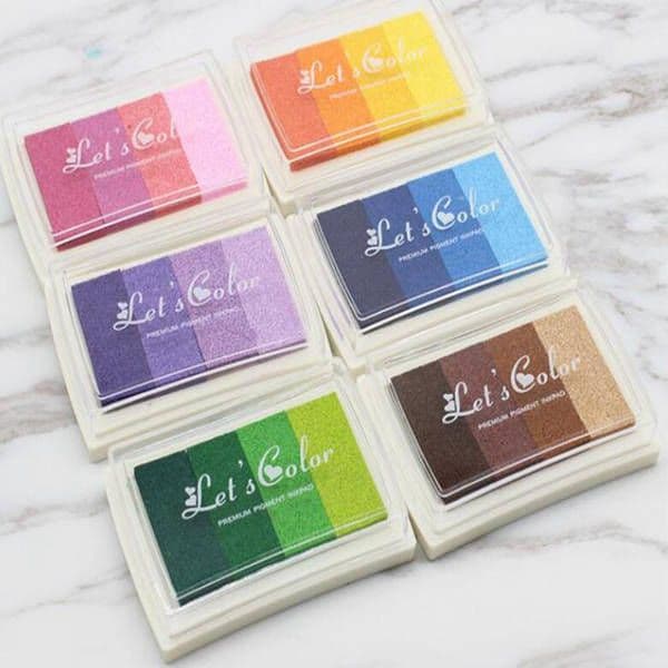 Cute Crystal stamp ink pad color gradual for High quality Photo Album Scrapbooking Diary Lovely school supplies Gift