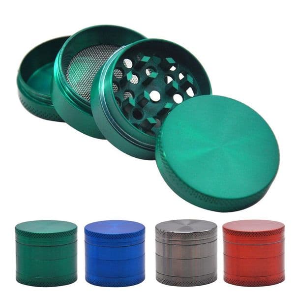 Herb GrinderS Metal 40MM/50MM/55MM/63MM diameter 4 part Zinc Alloy sharpstone Multi colors Tobacco Crusher Metal