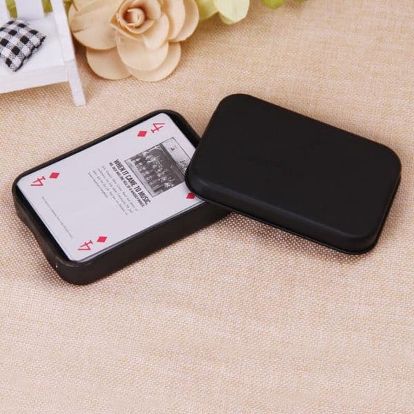 Mini Tin Gift Box Small Empty Black Metal Storage Box Case Organizer Container for Money Coin Candy Keys Playing Card LX2784