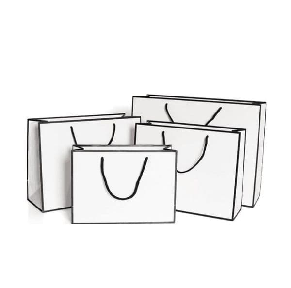 Kraft Paper Thicken Bags White Card Packaging Bag Advertising Fashion Storage Handbag Shopping Party Customized Clothing SN1523