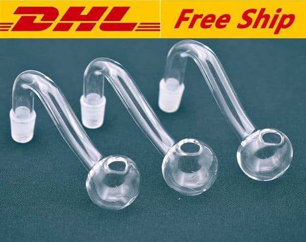 Pyrex Glass Oil Burner pipe 10mm 14mm 18mm male Female pyrex oil burner pipe Clear Glass pipes adapter banger Nail for water bong