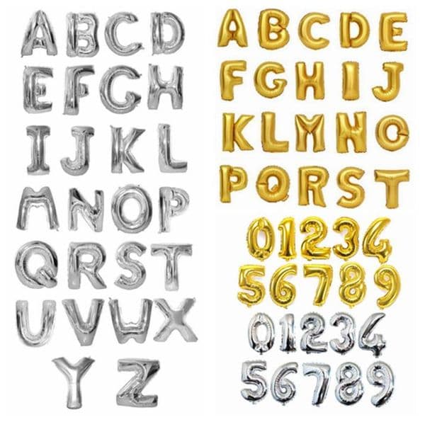 32 inch letter number balloons Foil balloon gold silver letter digital Globos birthday party decoration baby bath supplies SN1467