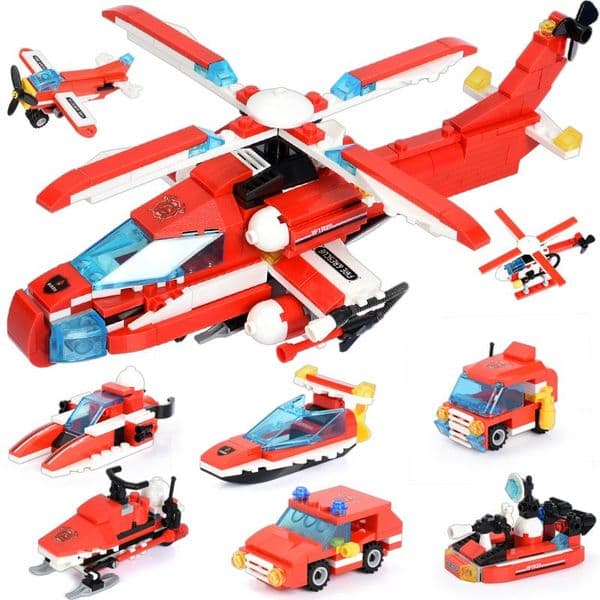 1 Children Building Bricks Series For Fire Blocks Blocks Helicopter In 8 Vehicle Car Enlighten Toys 349pcs suTwz hairclippersonline
