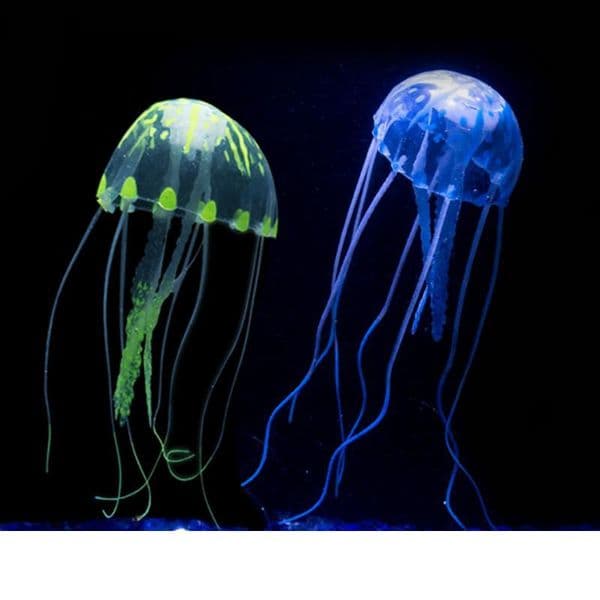 Wholesale Soft Colorful Silicon Fluorescent Floating Glowing Jellyfish Effect Fish Tank Decoration Aquarium Artificial Jelly fish