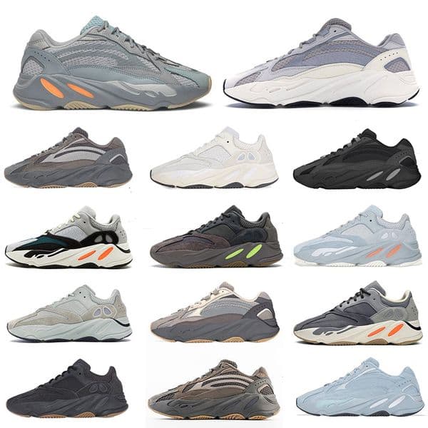 700 Running Shoes 2020 Top Quality Stone Gray Bean Paste Red Men Women Running Shoes Casual Comfortable Sports Sneakers 36-45 With Box