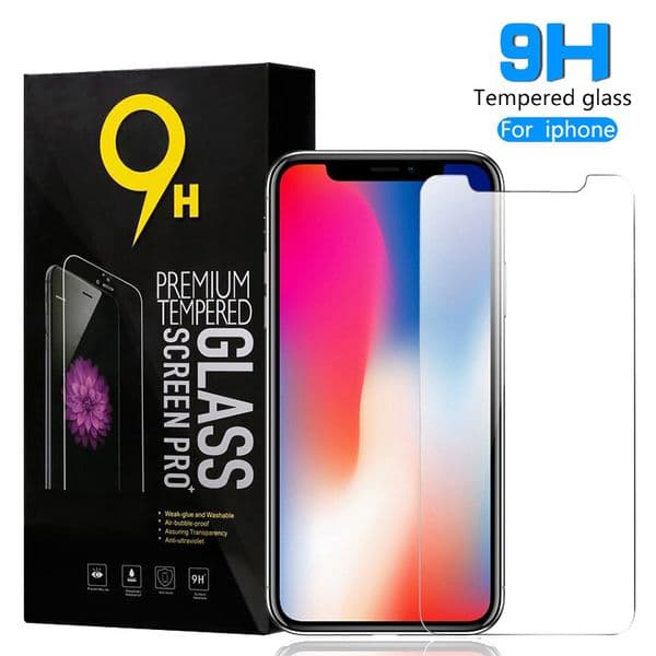 Screen Protector for iPhone 12 mini 11 pro max tempered glass for iphone xs xr 7 8 plus protector film with paper box
