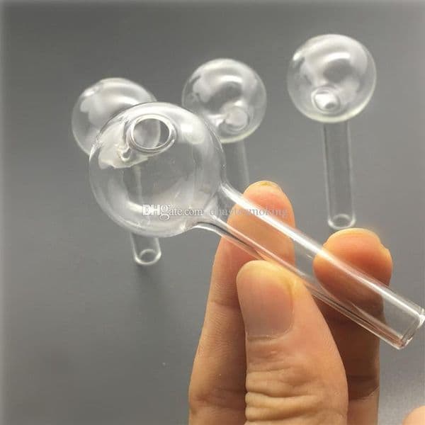 Mini 7cm Pyrex Glass Oil burner transparent Tube Oil Burning Pipes