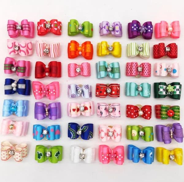 Dog Apparel Pet Puppy cute Headdress Products Pets Fashion Hairpin Flower Hair Bows Dog Grooming Accessories SN4381
