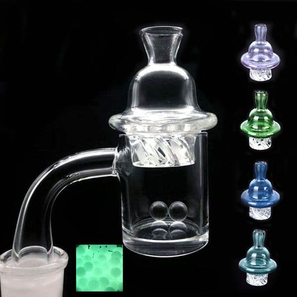 smoking accessories New XXL Quartz Banger Nail & Cyclone Spinning Carb Cap and Terp Pearl 90 Degrees for Bongs