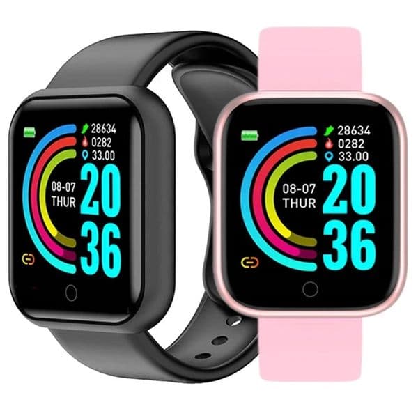 D20 Sport Smart Watches For Man Woman Gift Digital Smartwatch Fiess Tracker Wristwatch Bracelet Blood Pressure Android Ios