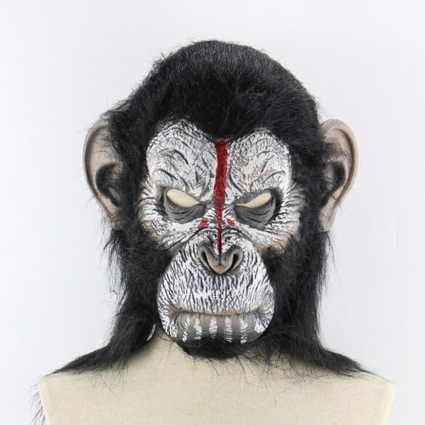 Planet Of The Apes Halloween Cosplay Gorilla Masquerade Mask Monkey King Costumes Caps Realistic Monkey Mask Y200103