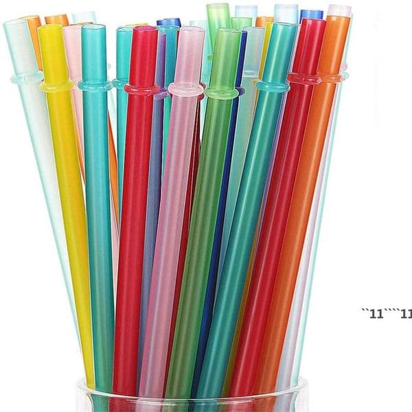 240x7mm Straws Plastic Straws for Juice long hard straws food grade AS material safe healthy durable home party garden use LLA12023