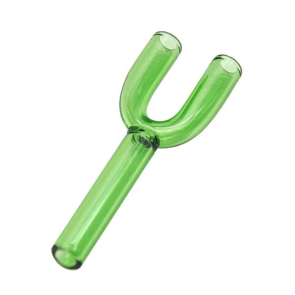 Y Shape Double Tubes Snuff Snorter Sniff Dispenser Nasal Smoking Pipes Tobacco Pipe Pure Glass
