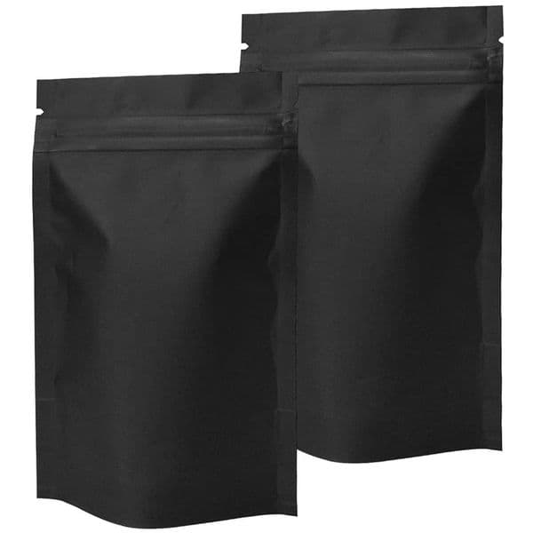 Matte Black Resealable Mylar Zipper Food Storage Packaging Bags for Zip Aluminum Foil Packing Pouches Smell Proof Bags