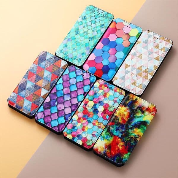 Leather Painted Phone Case For Samsung Galaxy Z Fold 3 5G Anti-fall Business Protective Folding Cases Cover