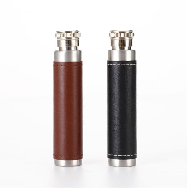 Mini 1 Oz Stainless Steel Wine Whisky Pot Bottle Leather Hip Flask Drinker Alcohol Bottles Outdoor Portable Pocket Drinkware Men Gift JY1097