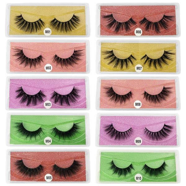 Hot Sale Thick 3D False Eyelashes Natural Long Crisscross Curly Handmade Fake Lashes Easy To Wear Eyes Makeup Accessory 10 Models DHL