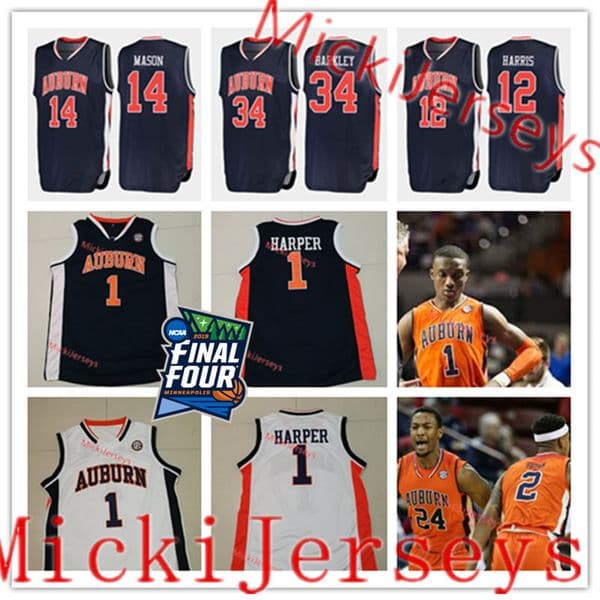 NCAA Custom AU Stitche College Basketball Jersey Samir Doughty Isaac Okoro Sharife Cooper JT Thor Allen Flanigan Justin Powell Babatunde Akingbola Lior Berman