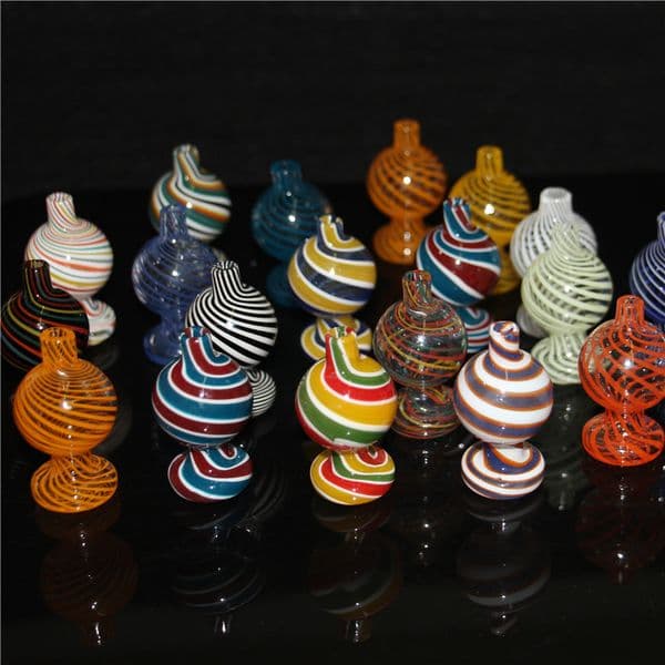hookahs Color Wig Wag Glass Bubble Carb Cap 26mm OD For Quartz Banger Nails water pipes