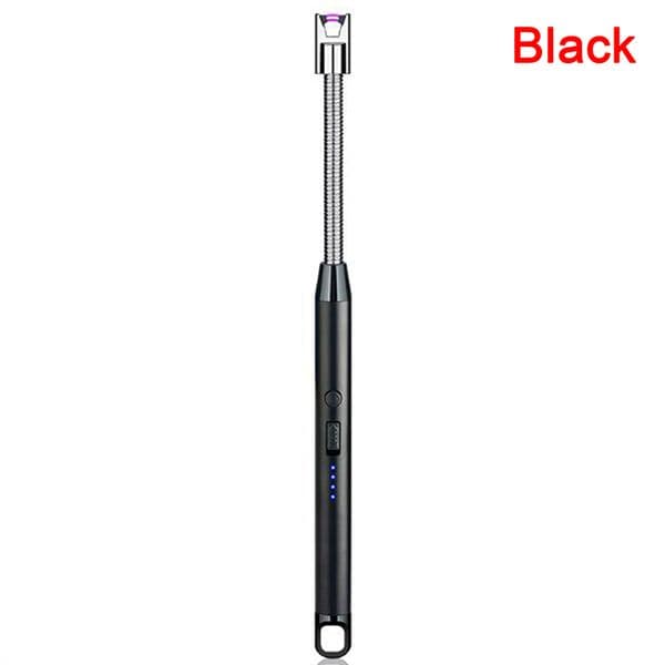 2022 USB Electric Rechargeable Long Kitchen Lighter For Stove Windproof LED Plasma Arc Flameless Candle Unusual Lighters Outdoor