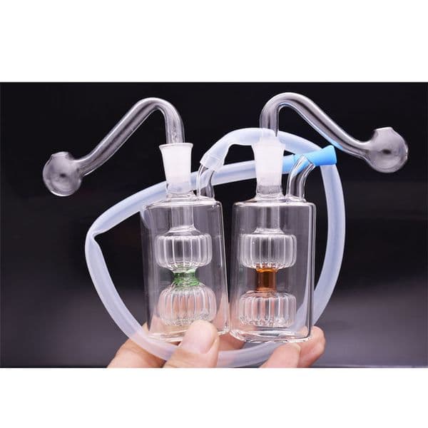 high quality Glass Oil Burner Bong pyrex glass oil burner pipes thick small Bubbler beaker Bong MiNi Oil for Smoking
