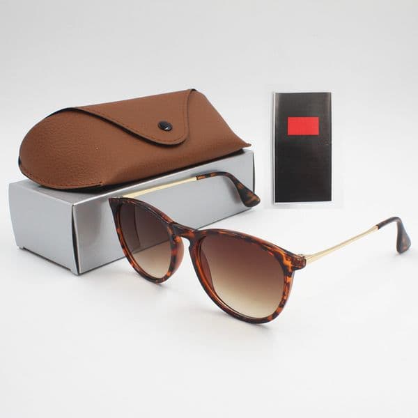 1 piece fashion raobaa glasses sunglasses designer mens ladies brown case black metal frame dark lens