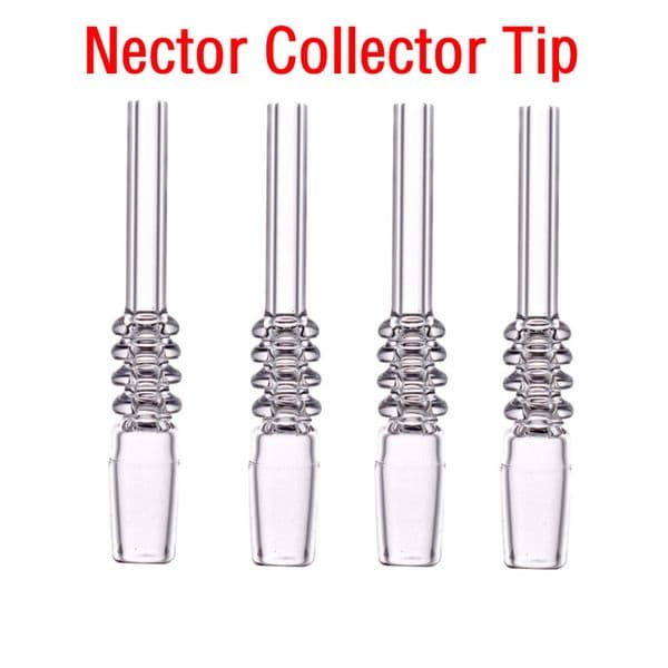 10mm 14mm 18mm Quartz Collector Tips Thick Drop Quartz Tester Straw Tube Tip for Mini NC Kits Smoking accessories